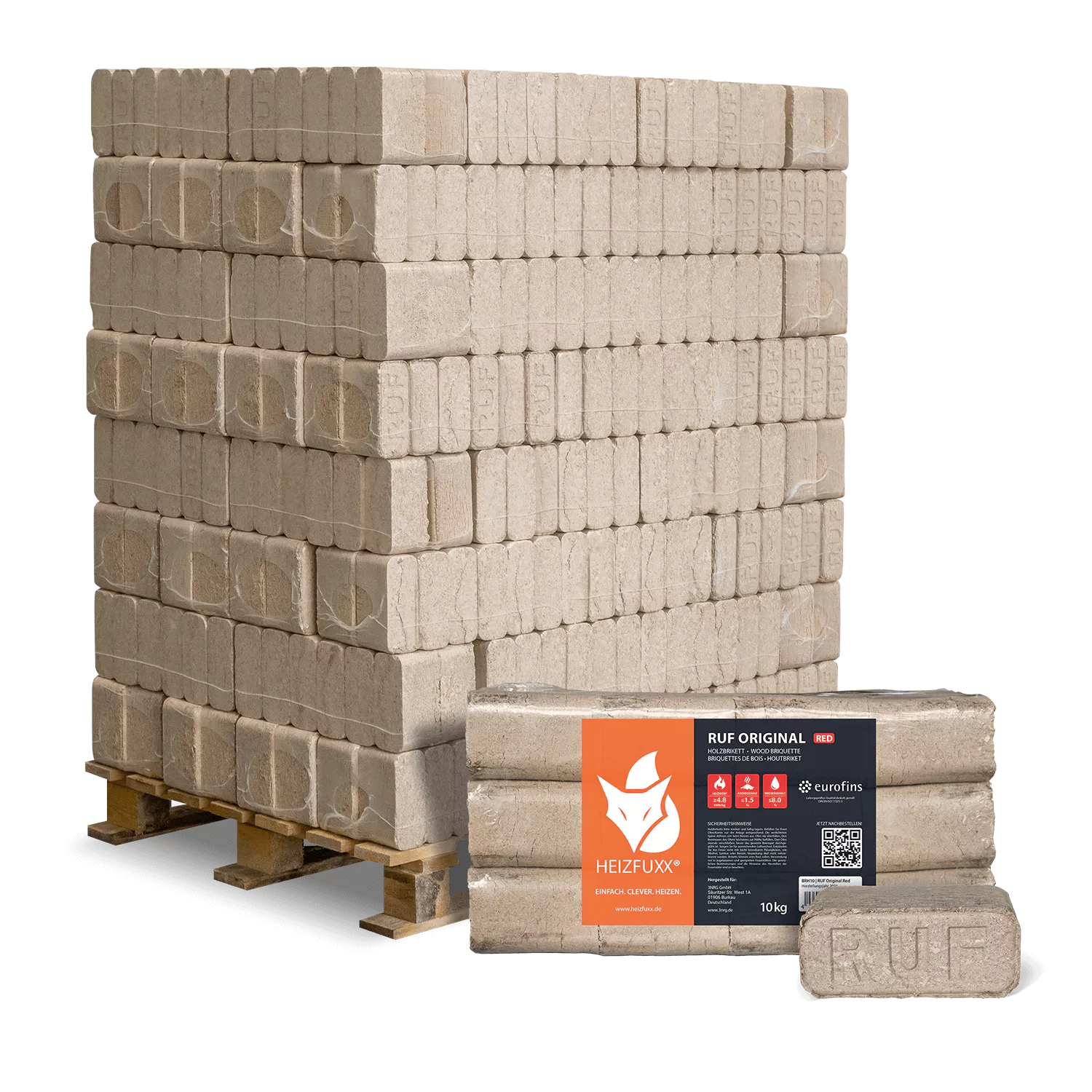 Holzbriketts RUF Original Red 96 x 10 kg